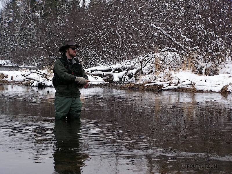 Me trying to catch some hungry little brook trout on opening day, 2004.

From the Mystery Creek # 19 in Wisconsin