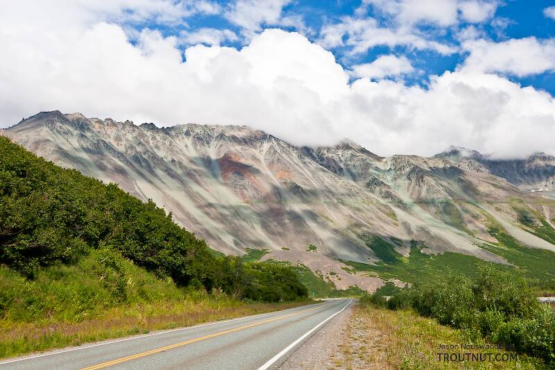 Rainbow Mountain in the Alaska Range, one of the prettiest pieces of the Richardson Highway.

From Richardson Highway in Alaska