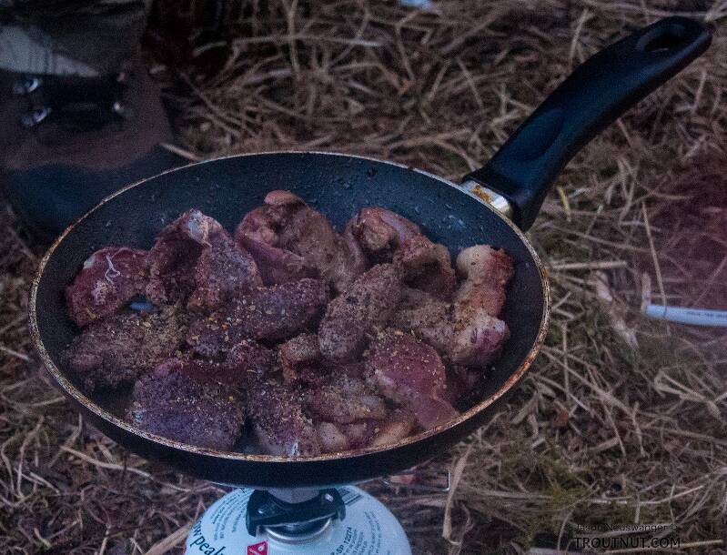 Bear backstraps & bacon... a great dinner in camp!

From Prince William Sound in Alaska