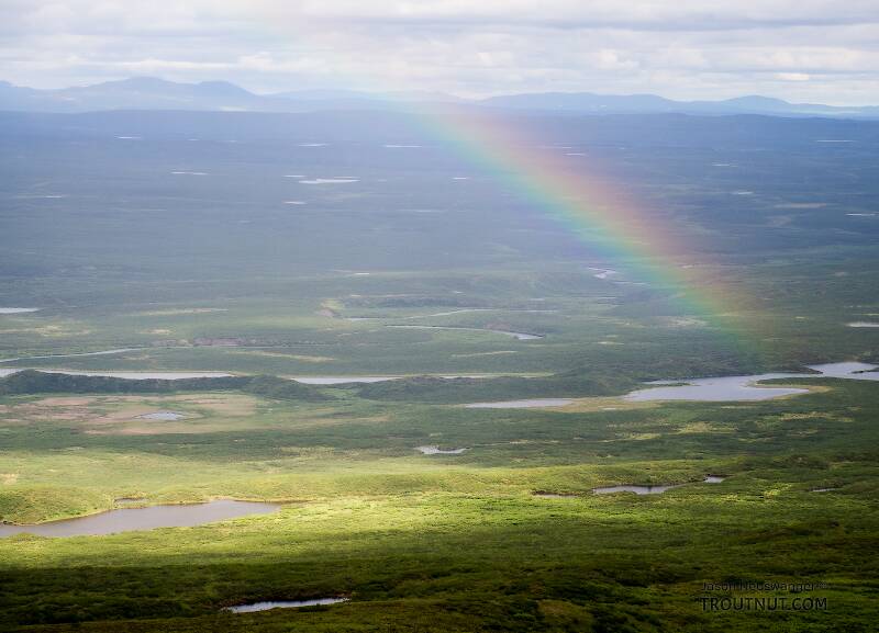 Rainbow over the Clearwater Creek valley.

From Clearwater Mountains in Alaska