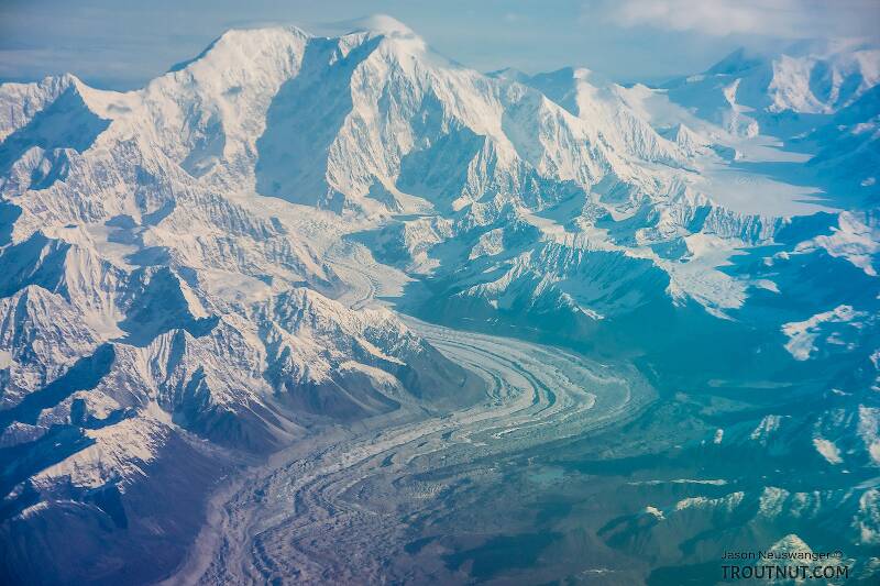 Mt Foraker and the Lacuna Glacier seen from a flight from Kotzebue to Anchorage

From Denali National Park in Alaska