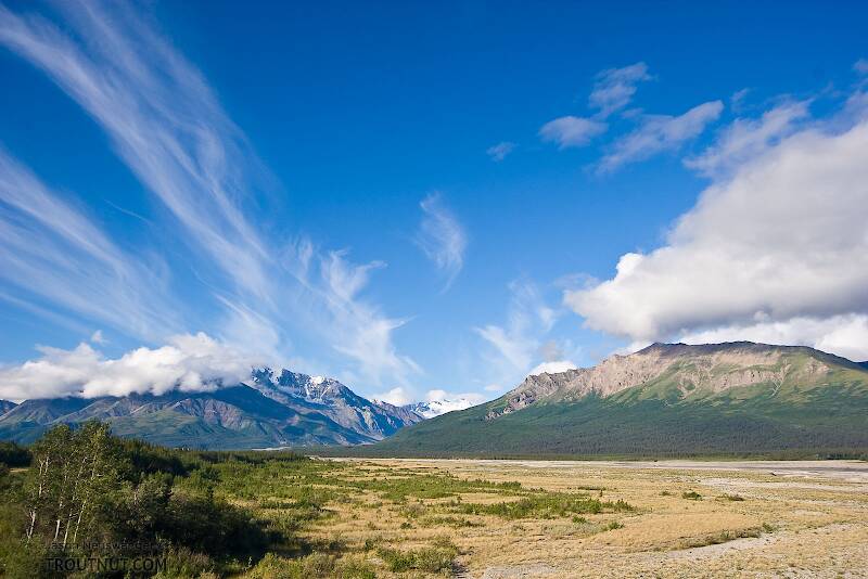 The Delta River valley in Alaska