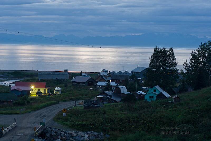 After finishing the Kenai float, I drove town to Homer.  Along the way was this view of the little fishing village of Ninilchik on Cook Inlet.

From Ninilchik in Alaska