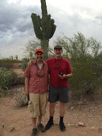 Here we are before the trip at the botannical garden in Phoenix.