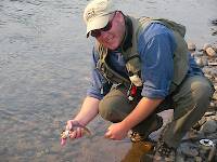 My first ever Yellowstone cutthroat from the Soda Butte.  Or is that a cutbow?  Still pretty no matter what you call it.  Got him down and dirty with a green caddis nymph just off the NE entrance road.