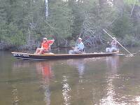 A "stick-boat" or Au Sable River boat...The father and son team have been up the same week as me for some years now.