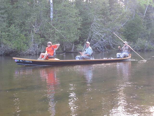A "stick-boat" or Au Sable River boat...The father and son team have been up the same week as me for some years now.