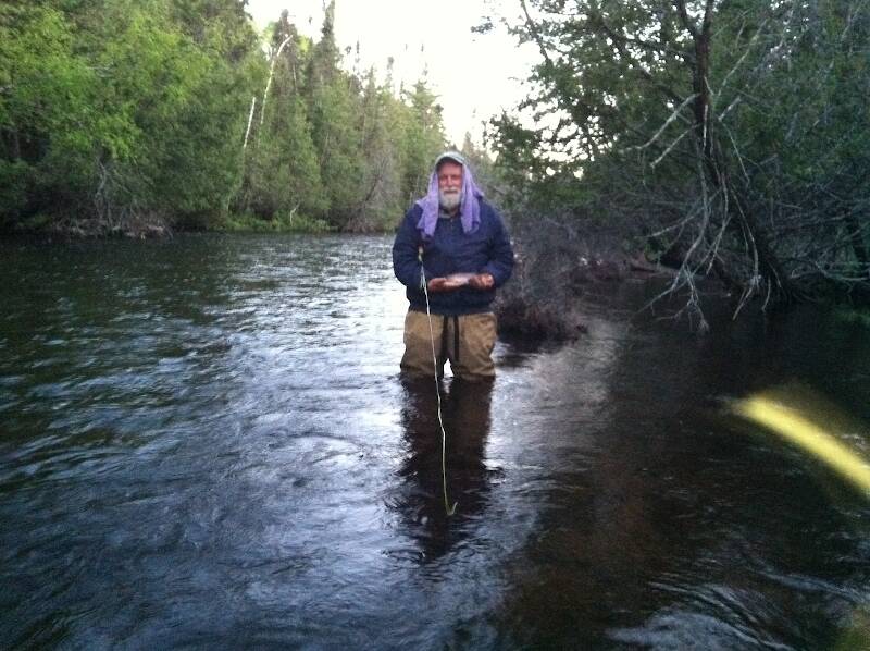 My friend George and his dry-fly 14"er.