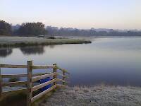 Crisp winter morning, Witton Castle Lake.