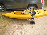 A picture of my kayak on wheels for David