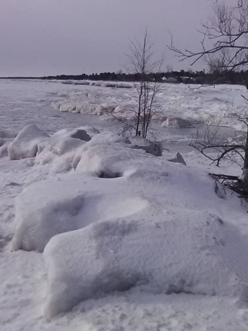 The (frozen) shore of Lake Huron