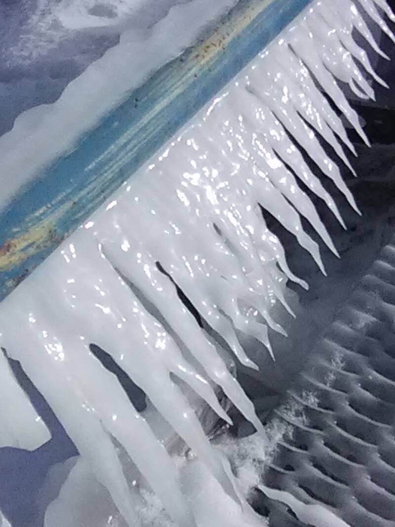 Waxy-looking icicles on the pier...yes it was slippery and yes I was careful!!!