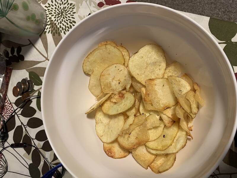 Home-made tater chips!