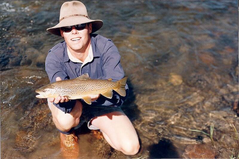 1995 Eric Shores with Spence's torpedo Brown...Who loves wild trout?!