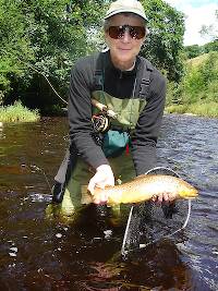 Fish of the Season, according to my guide.  his or mine?  forgot to ask.  British browns are a gorgeous golden brown, no two spot patterns anything alike.  for future recognition, no doubt.
