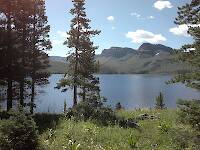 Trappers Lake in the Flat Tops Wilderness, just about 1 mile from camp