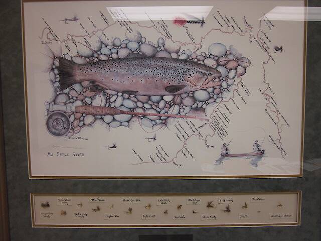 This one's hanging in the office. This one's a David Ruimveld...Flies tied by a good friend of mine.